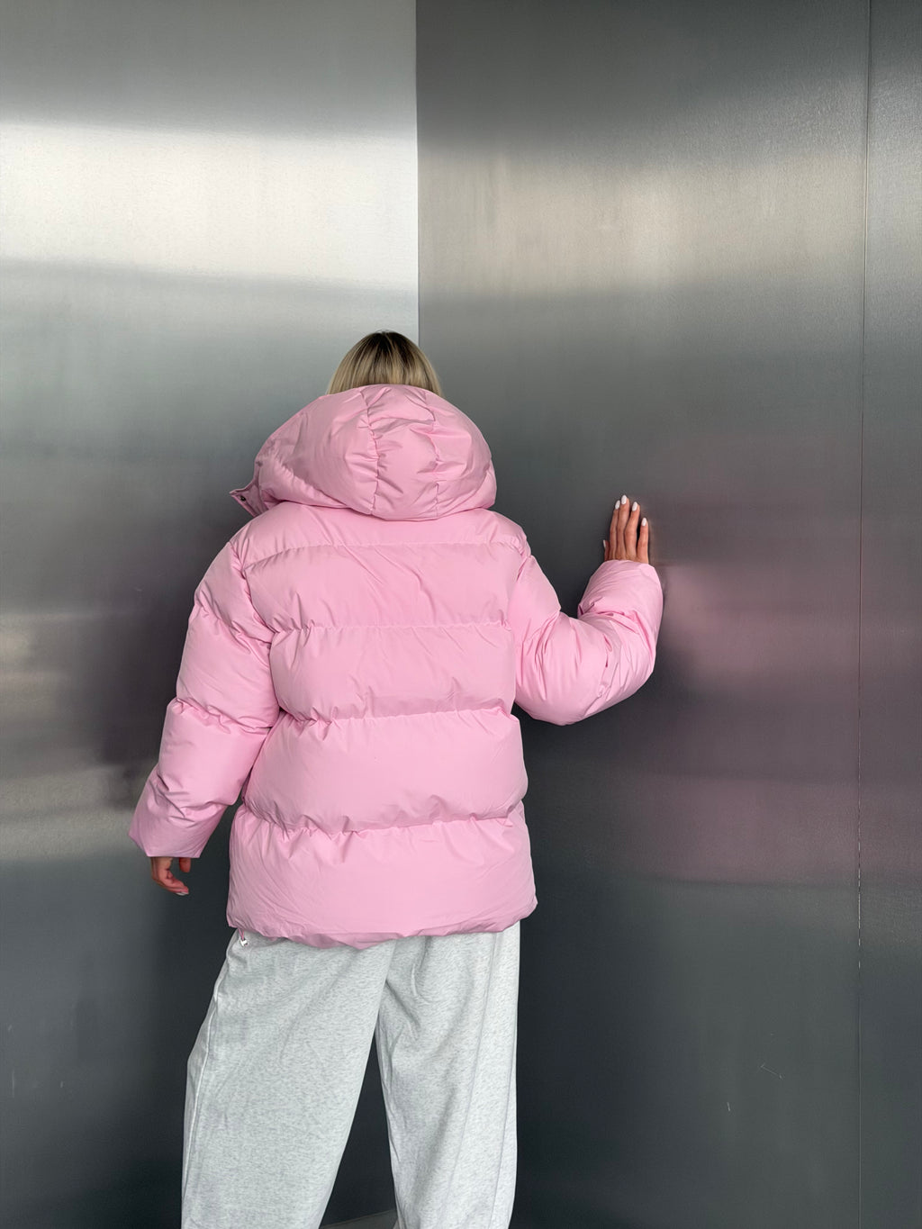 KĀMO baby pink puffer jacket
