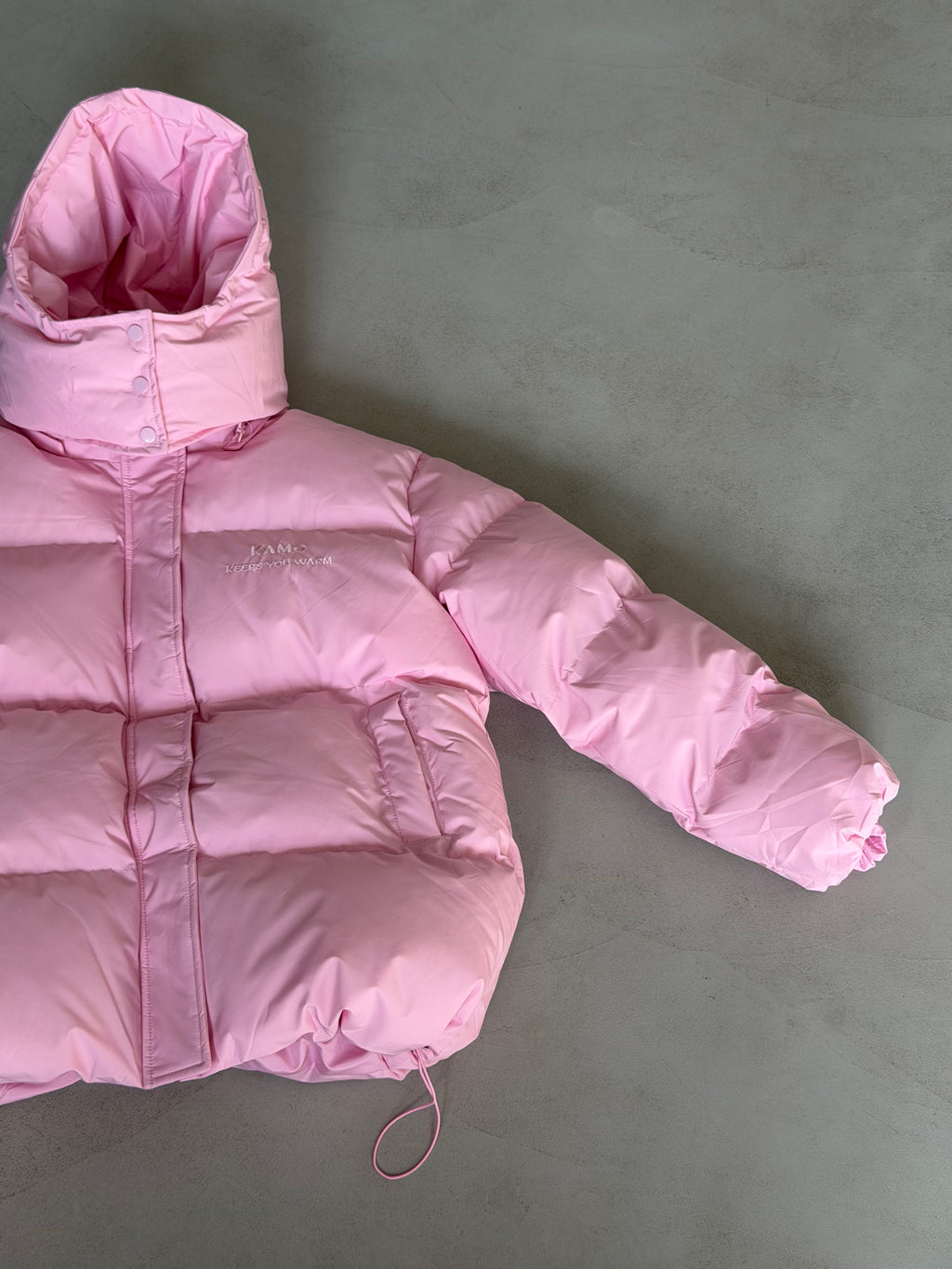 KĀMO baby pink puffer jacket