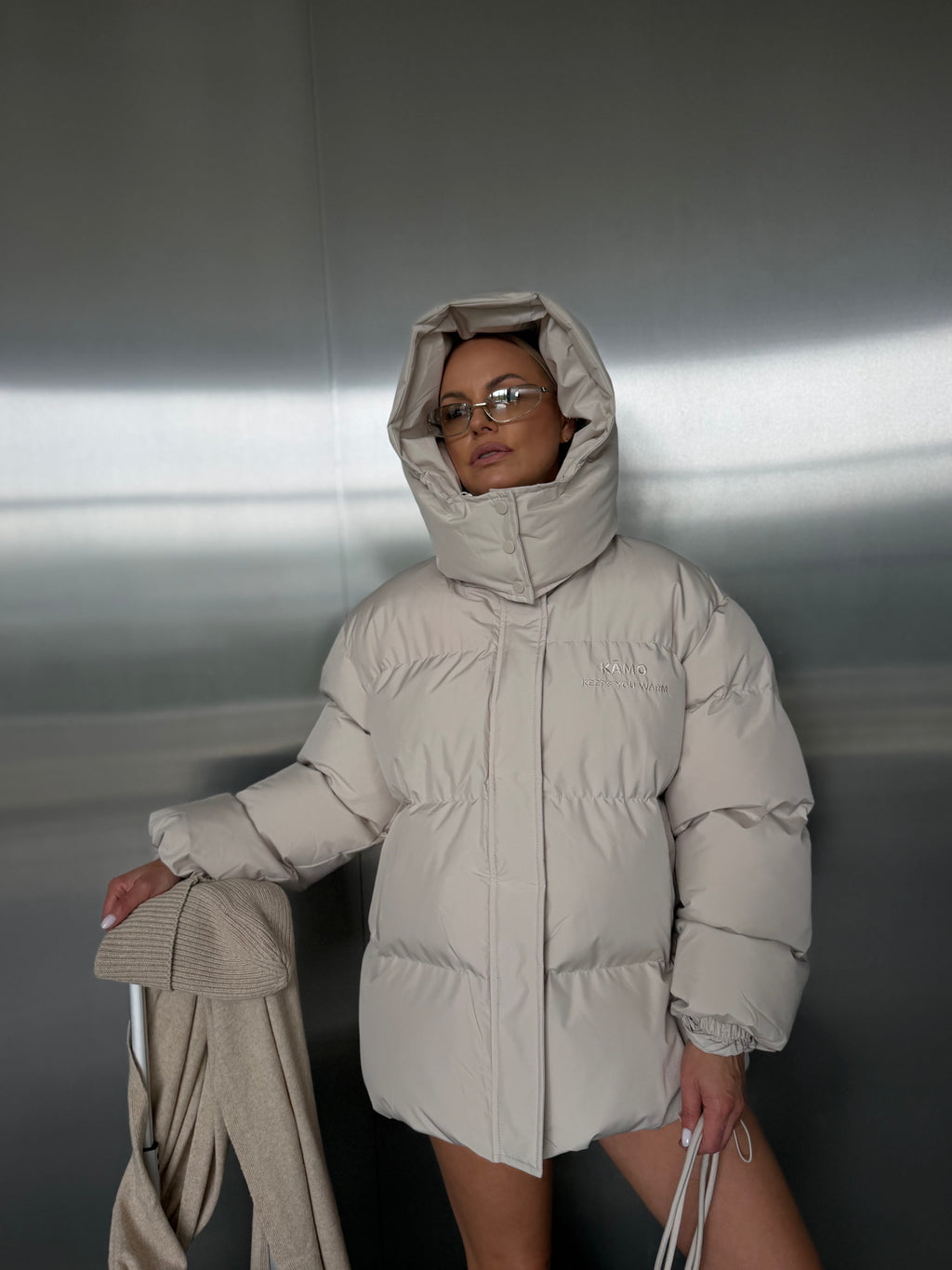 KĀMO beige puffer jacket