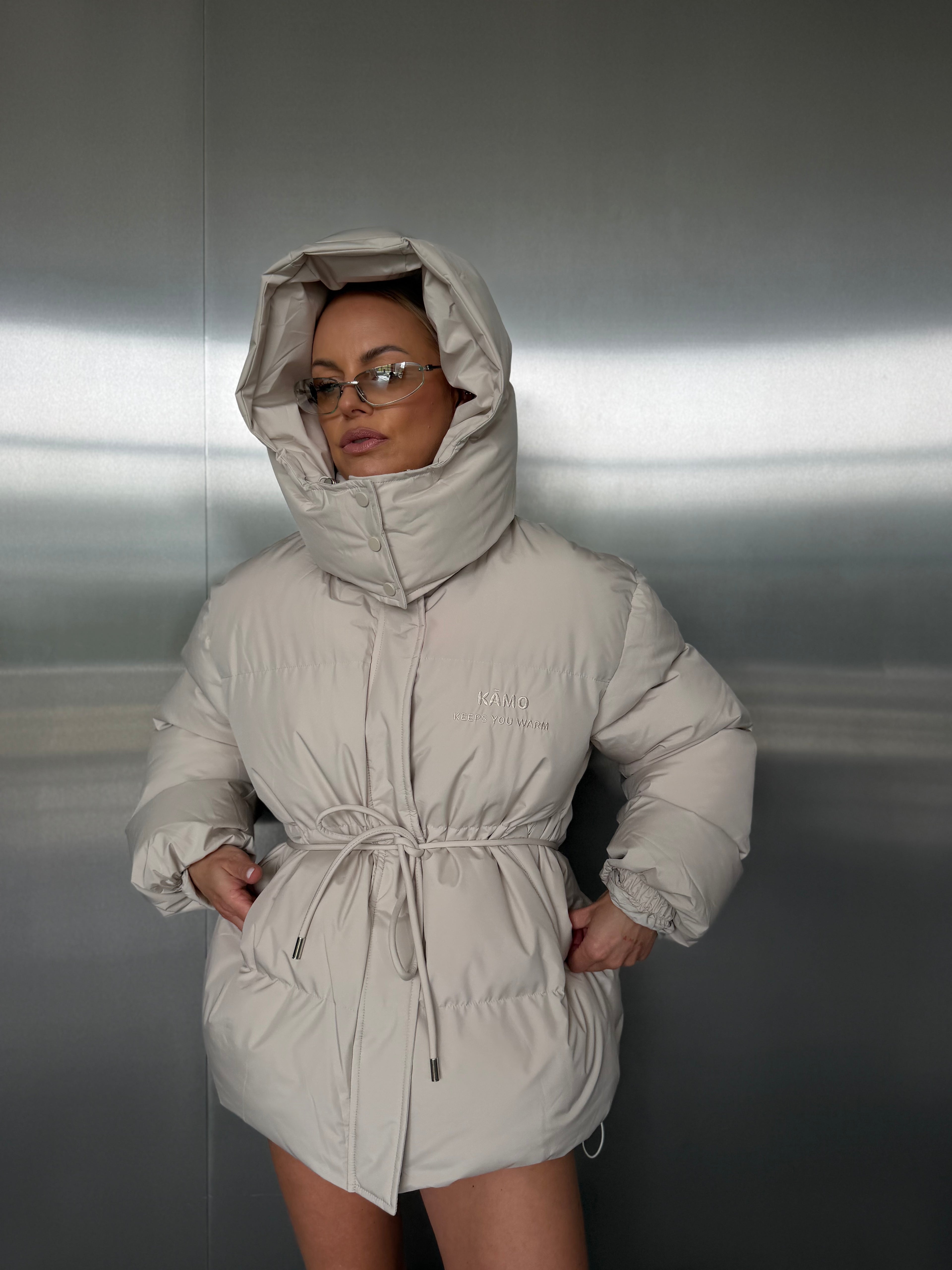 KĀMO beige puffer jacket