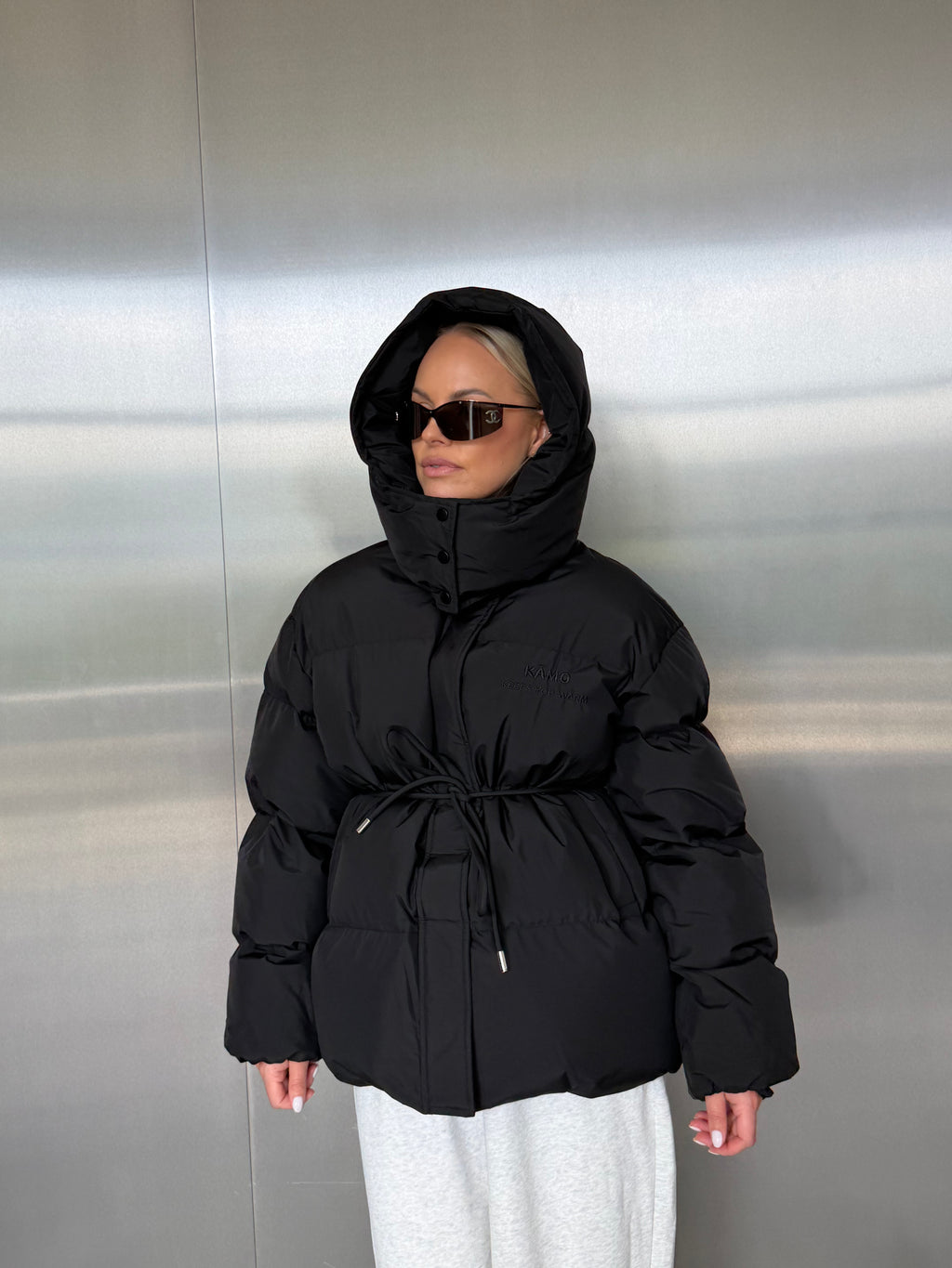 KĀMO black puffer jacket