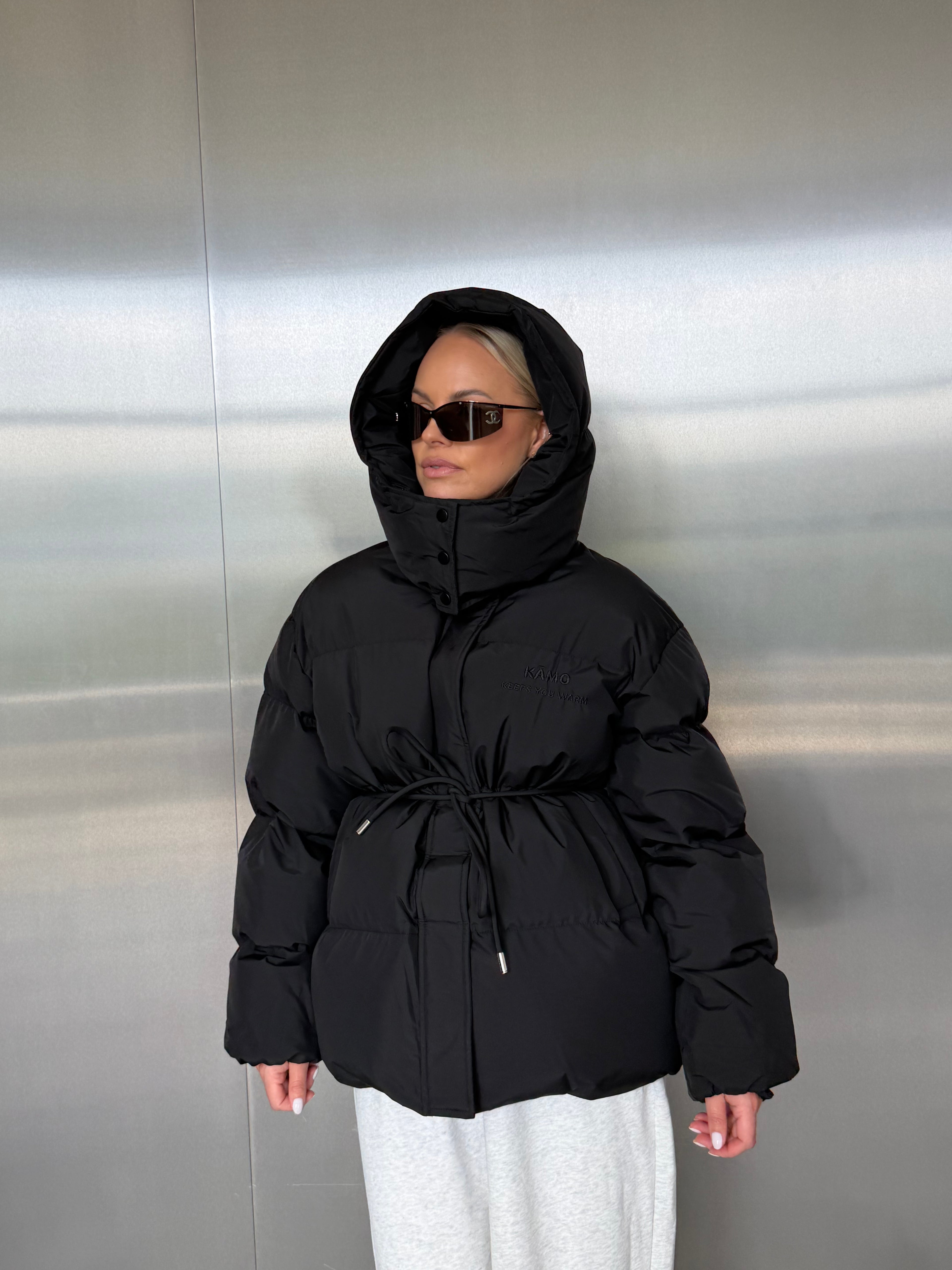 KĀMO black puffer jacket