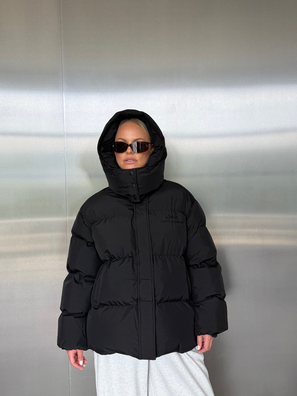 KĀMO black puffer jacket