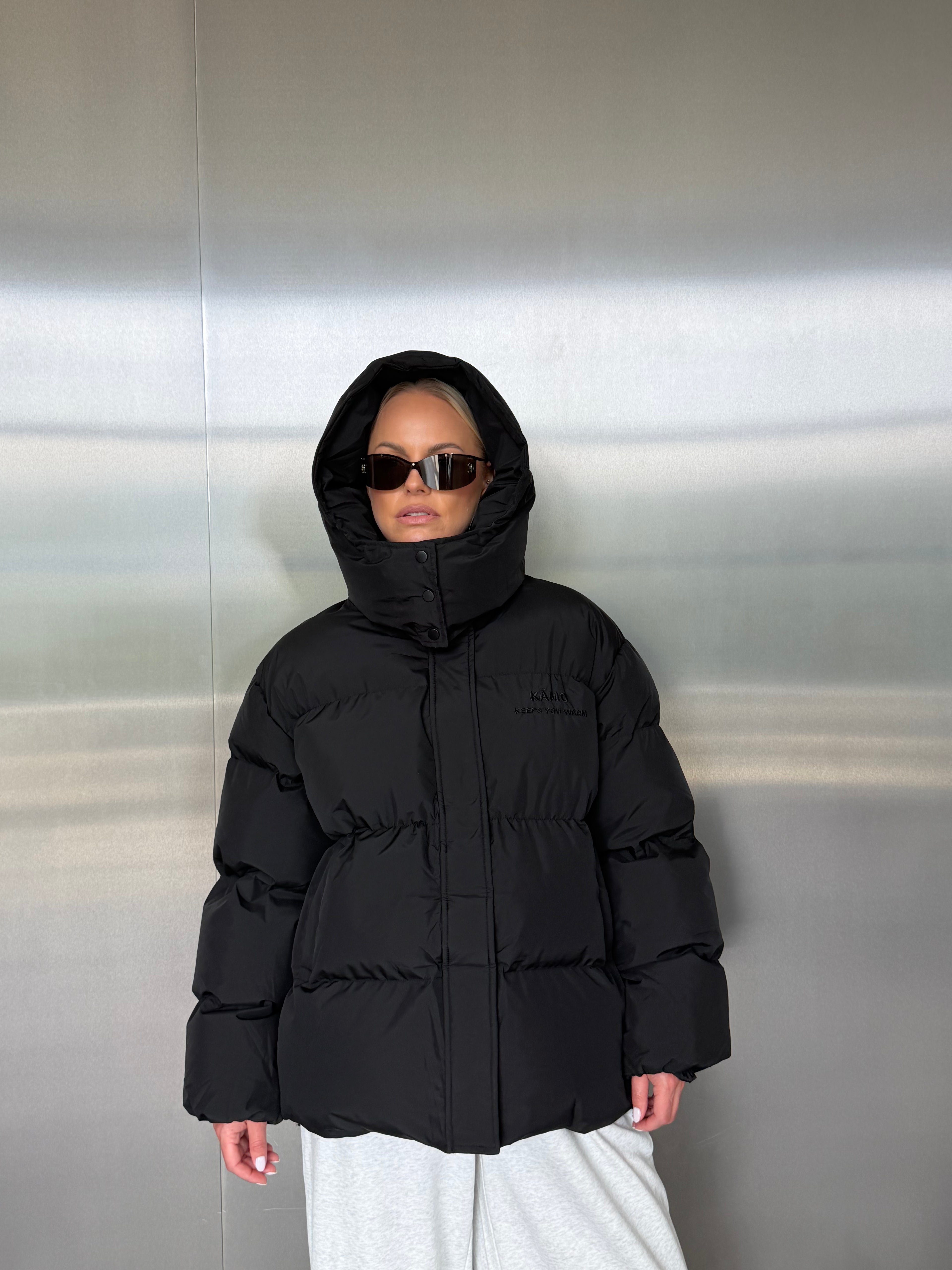 KĀMO black puffer jacket