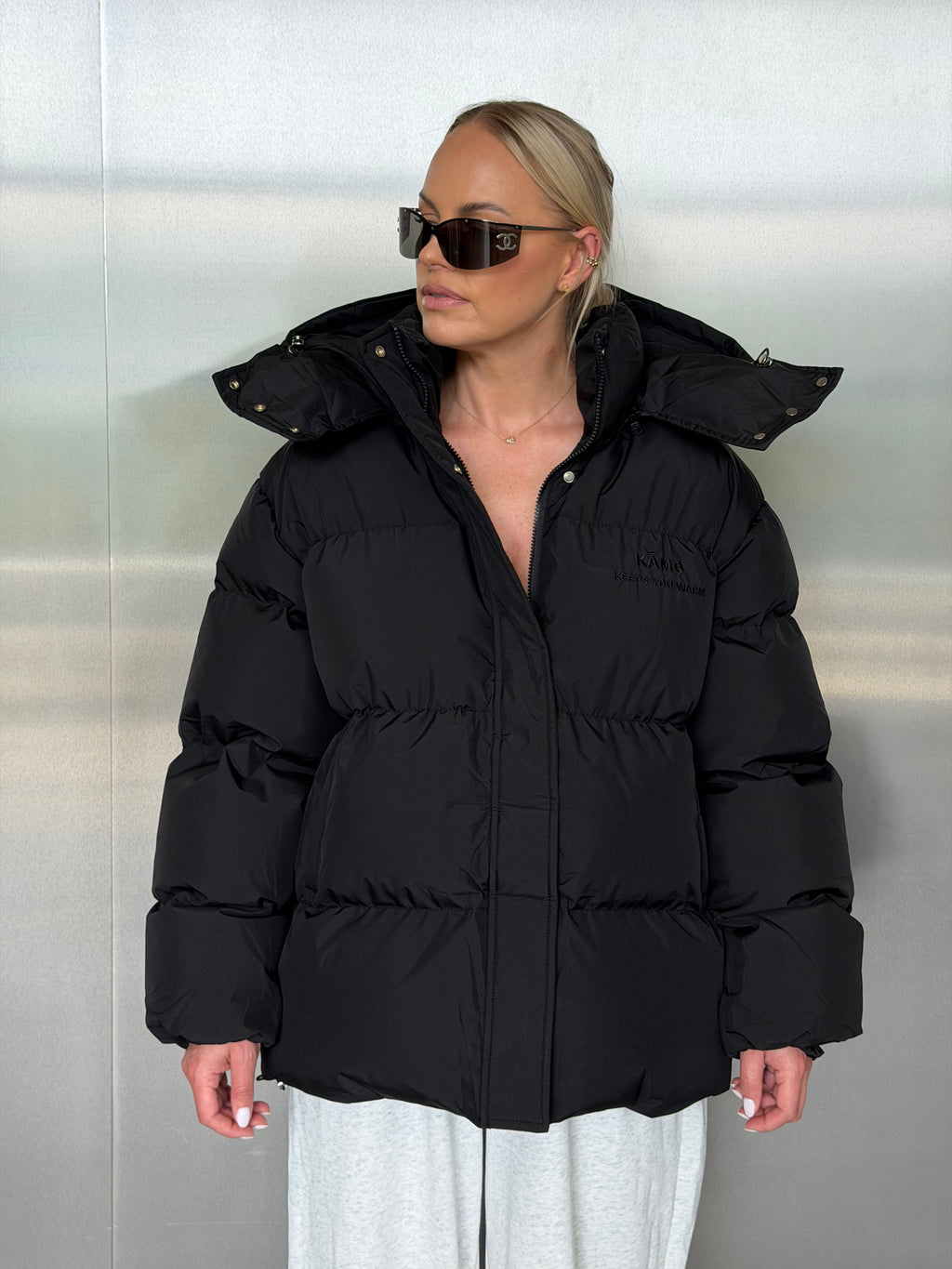 KĀMO black puffer jacket