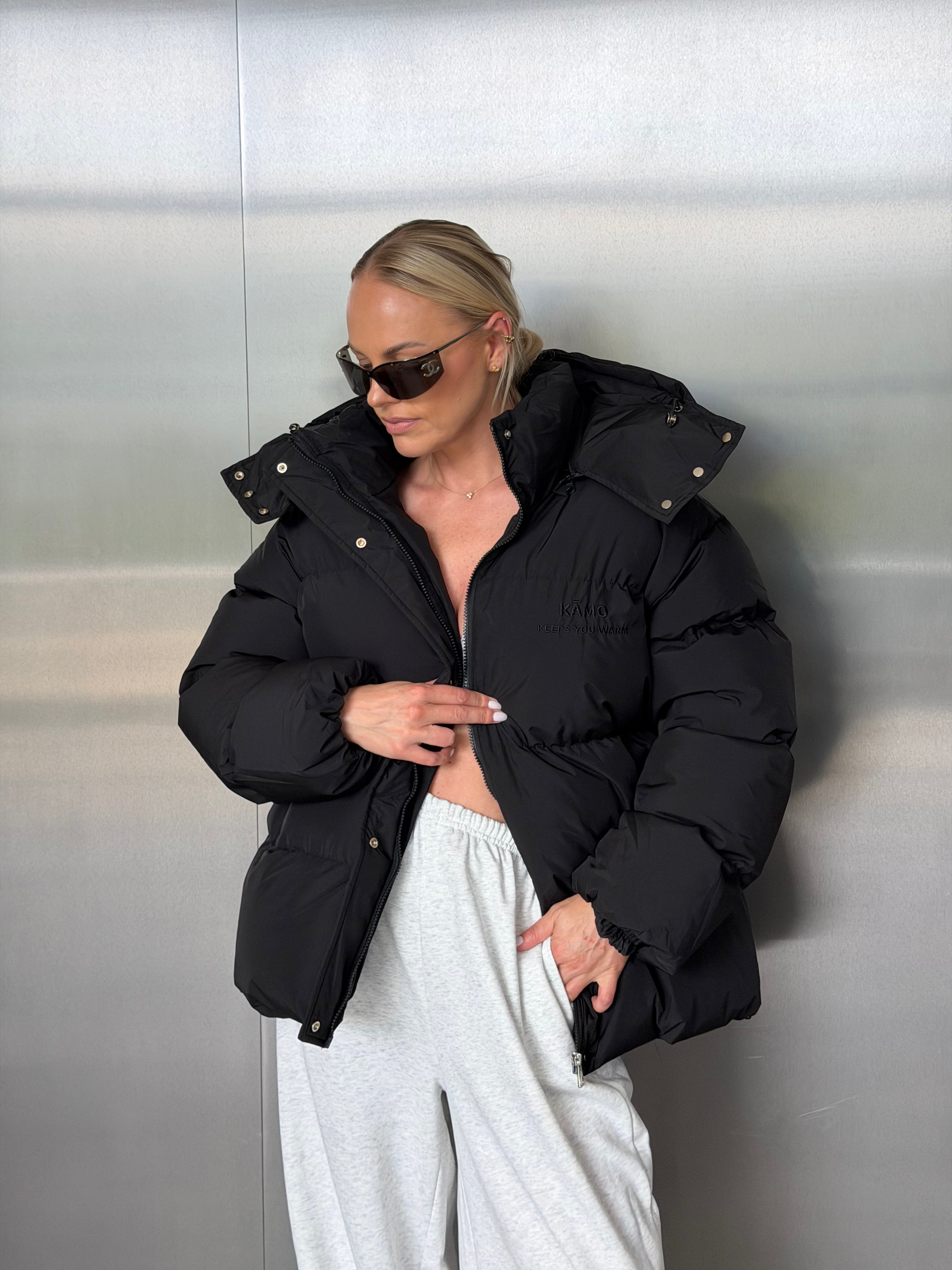 KĀMO black puffer jacket